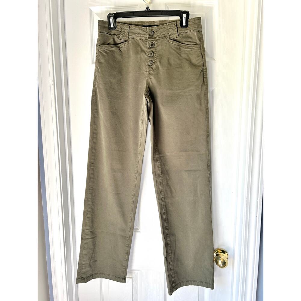 Sanctuary Luna Cuffed Pants Olive Button Fly Military - Picture 2 of 8